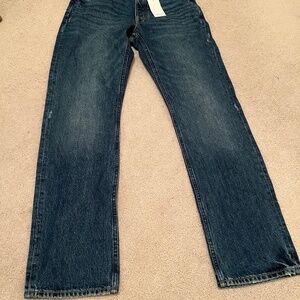 Alexa Chung for Madewell High Rise Straight Jean in Allendale Wash